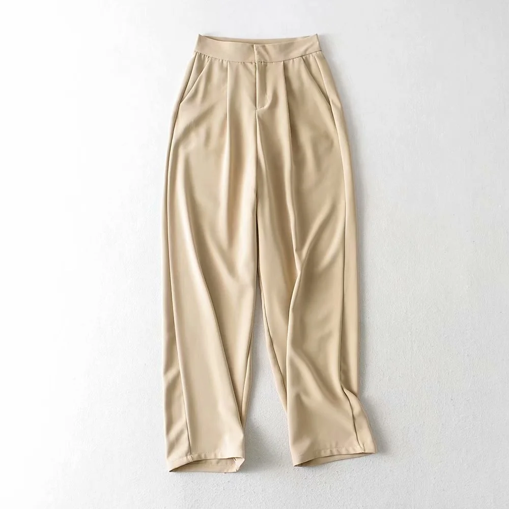 

Toppies 2021 High Waist And Wide Leg Pants Women Suit Pants Solid Color Trousers Loose Floor Dragging