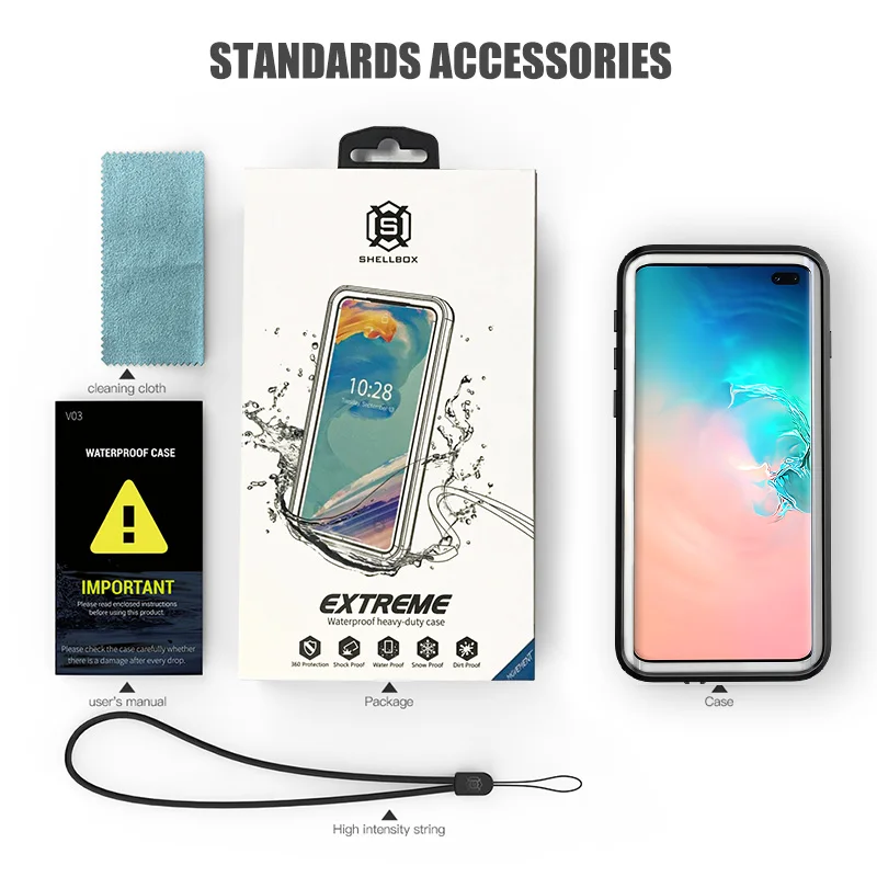 Водонепроницаемый Чехол IP68 для телефона Samsung Galaxy S10 Plus S9 S8 Note 8 9 настоящий