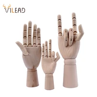 vilead wooden hand figurines rotatable joint hand model drawing sketch mannequin miniatures office home desktop room %e2%80%8bdecoration