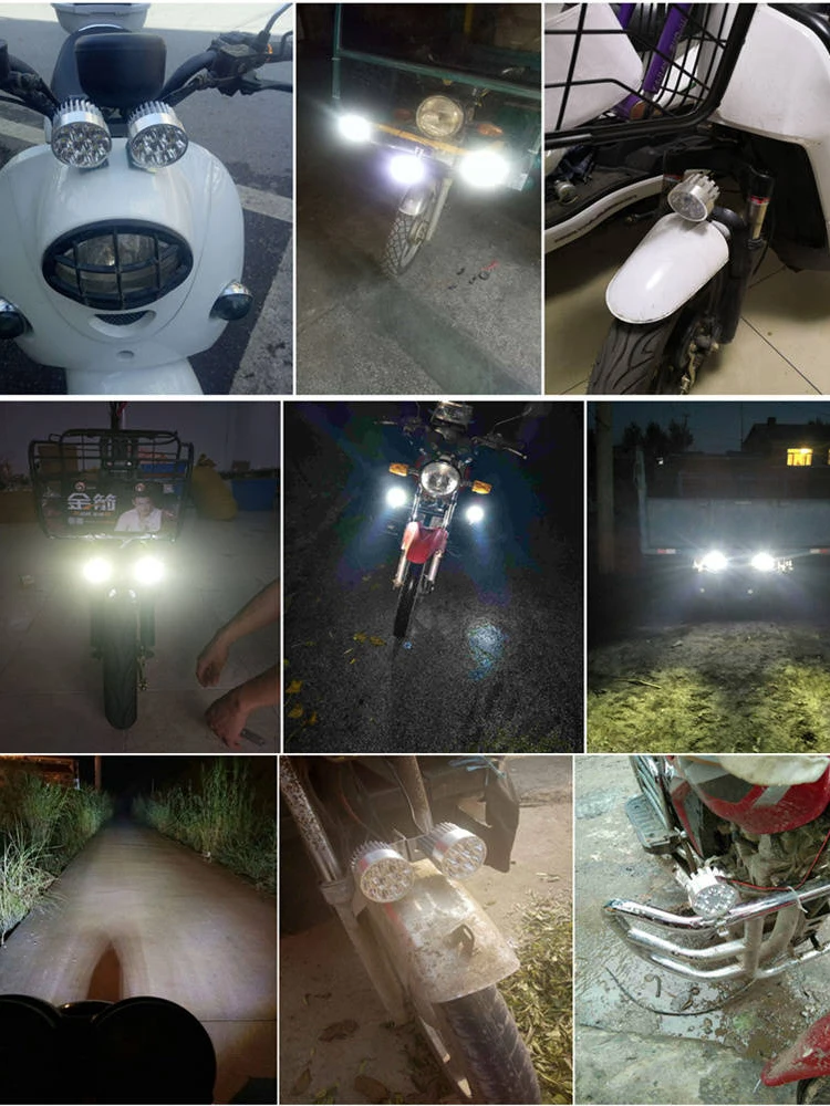 Универсальный 9 бусины мотоцикл электромобиль головной светильник s мото