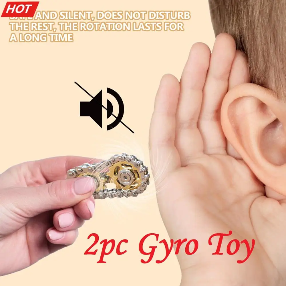 

Звездочка гироскопа для пальцев 2 шт., игрушка, звездочка, маховик, металлическая игрушка для повседневного использования, декомпрессионная...