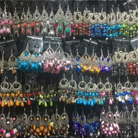 wholesale10 pairs mixed style bohemian acrylic beads tassel drop earrings pendant dangle earrings for women bulk lots jewelry