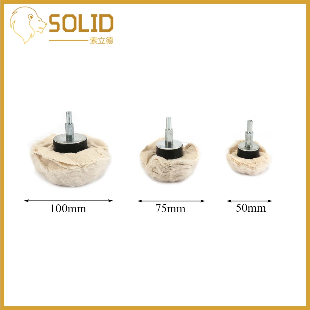 Polishing Wheel Set White Cloth Shank 6mm Buffing for Dremel Grinding Tool Accessories Mushroom Type | Инструменты