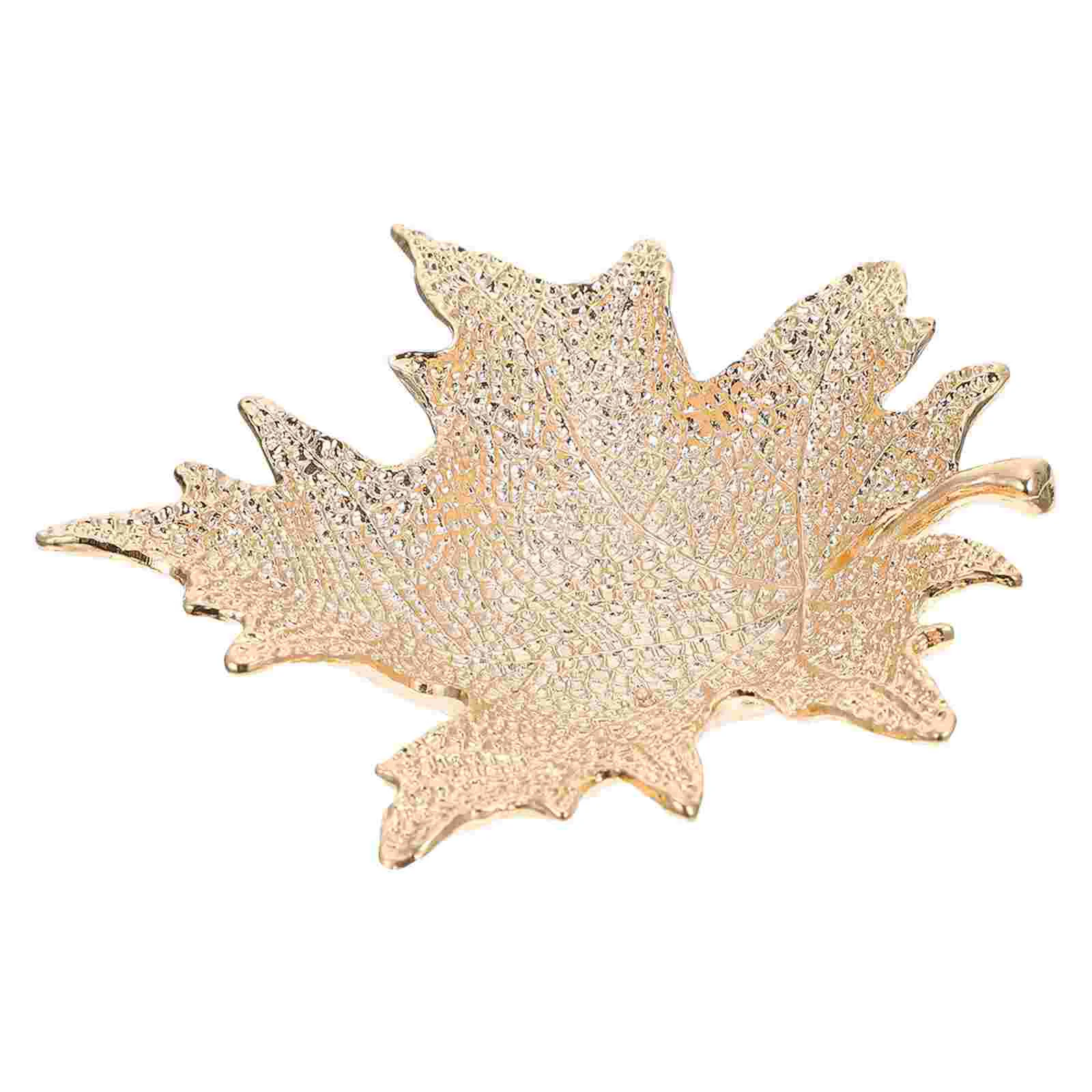 

Maple Leaf Design Jewelry Plate Creative Jewelry Display Stand Desktop Decor