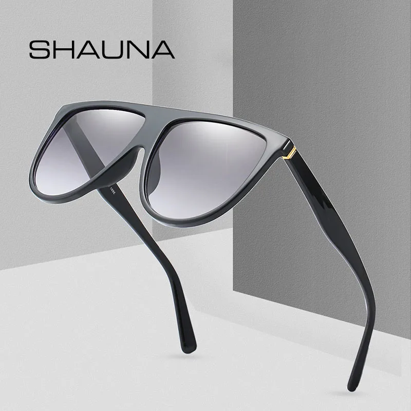 Женские и женские солнцезащитные очки SHAUNA 13 цветов большие с плоским верхом
