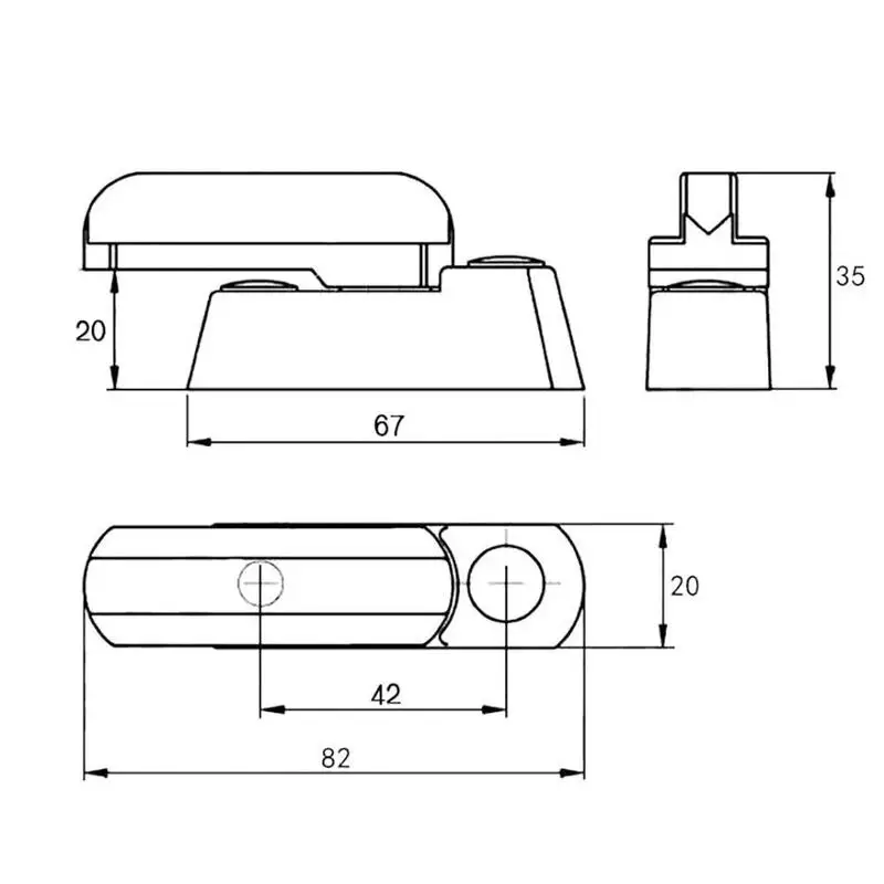 Dinggu пластиковый стальной алюминиевый сплав Т образный замок стальные замки