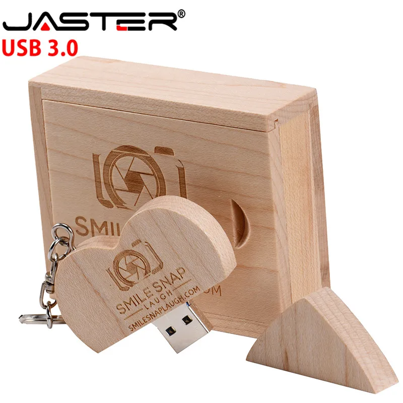JASTER USB 3,0 креативный usb сердце любовь+ коробка флэш-накопитель 4 ГБ 8 ГБ 16 ГБ 32 ГБ 64 ГБ usb 2,0 подарок флешка логотип(более 10 шт. бесплатный логотип
