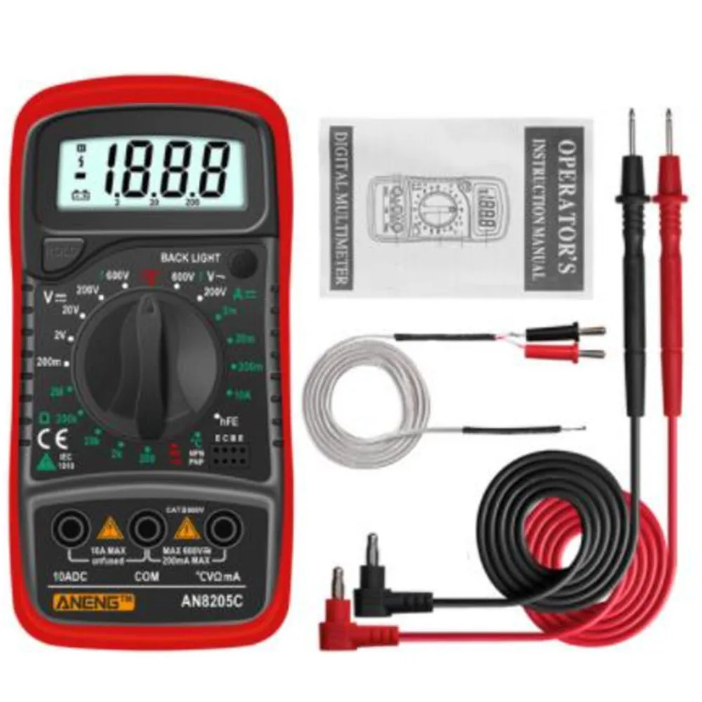 

AC DC ANENG AN8205C Цифровой мультиметр AN8205C ANENG цифровые электронные щупы