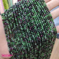 natural multicolor zoisite stone loose small beads high quality 3mm faceted round shape diy gem jewelry accessories 38cm wk362