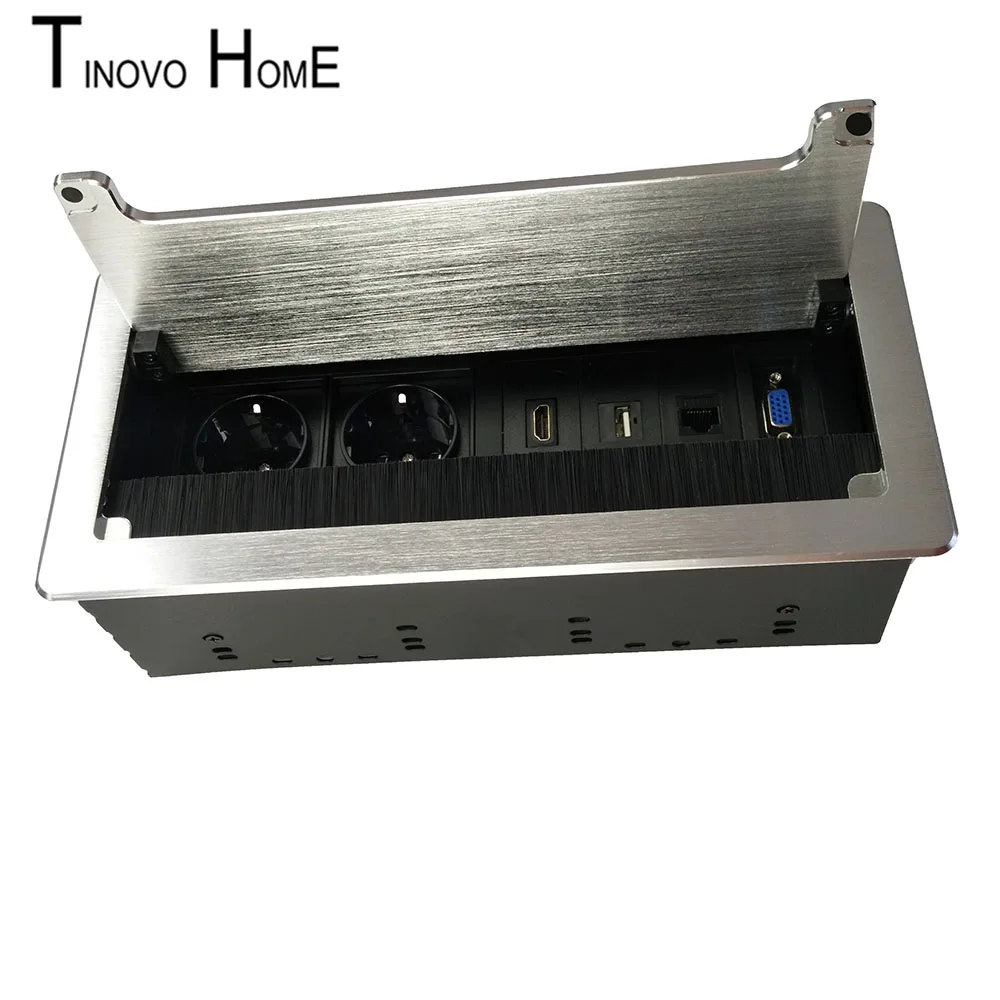 Настольная розетка для офисных конференций/2 розетки европейского стандарта