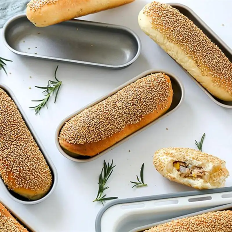 

1pc Oval Toast Bread Bakeware Non Stick Loaf Bakeware Kitchen Cake Mold Pastry Pan Baking Accessories Oval Bread Baking Pan Mold