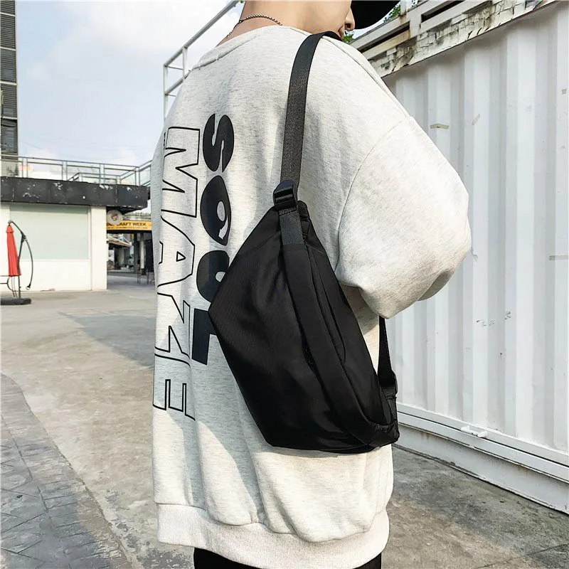 Hip Hop Chest Bag For Men 2021 New Crossbody Pouch Nylon Waterproof Travel Shoulder Unisex Belt Pack Boy Waist Bags |
