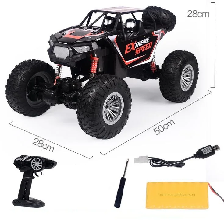 Red 4 Wheels Все местности 1:8 60 см большой Электрический высокоскоростной внедорожный Радиоуправляемый автомобиль 2,4 г 150 м 6WD подвеска сплава амортизатор Радиоуправляемый автомобиль - Цвет: Red 4 Wheels