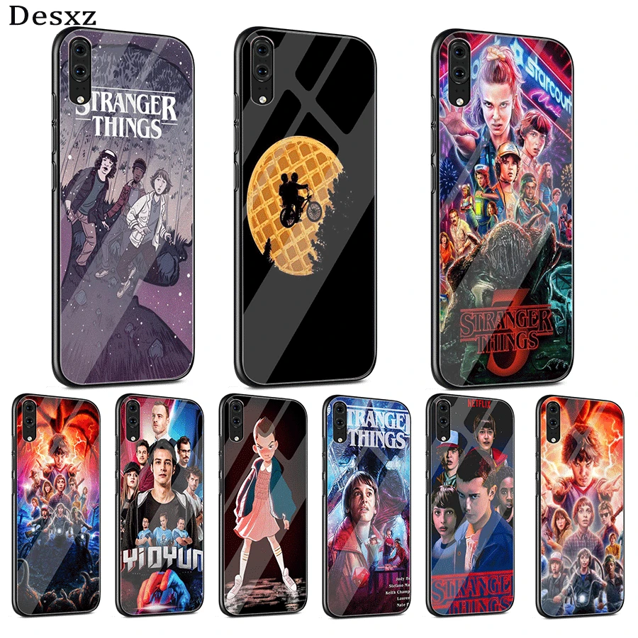 Чехол из стекла для huawei mate Honor 8X9 10 7A 20 P30 P20 P10 Lite Pro P Smart Cover странные вещи ТВ