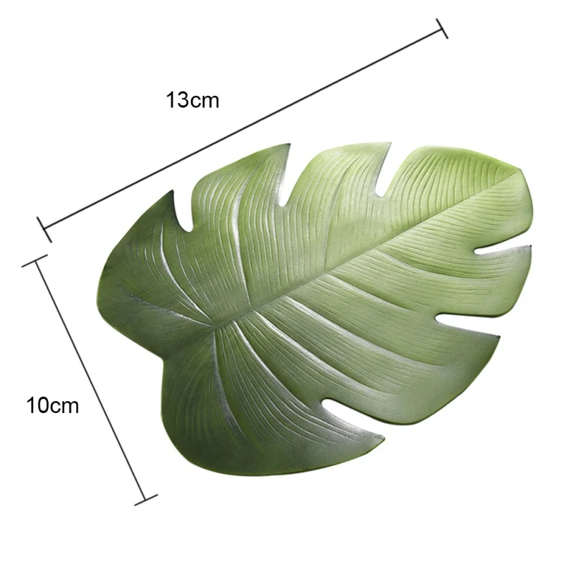 

Place Mat PVC Tea Cup Place Mat Creative Tablecloths Simulation Tropical Palm Home Garden Kitchen Dining Decor Pads Ornament