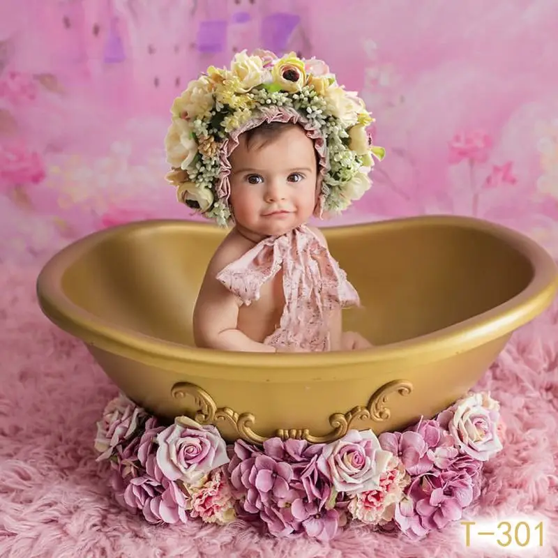 

Newborn Baby Photography Props Flowers Florals Hat Handmade Colorful Bonnet Hat Studio Shooting Photo Props Fotografia Accessori