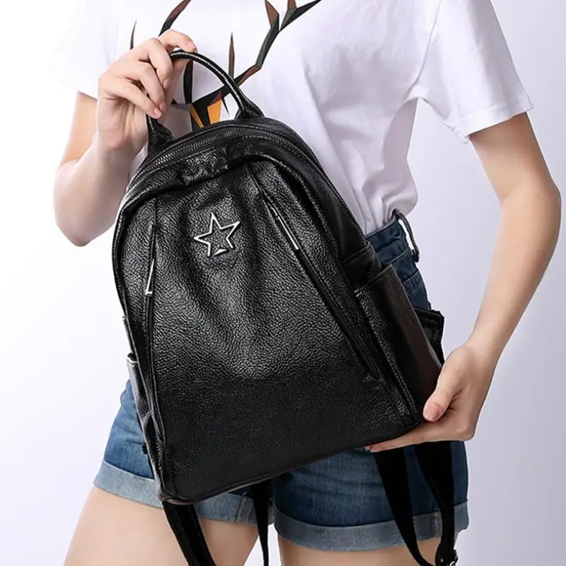 2020 женский рюкзак mochila feminina повседневный многофункциональный кожаный женская