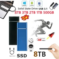 SSD Mobile Solid State Drive 8TB 2TB 1TB Storage Device Hard Drive Computer Portable USB 3 0 Mobile Hard Drives Solid State Disk