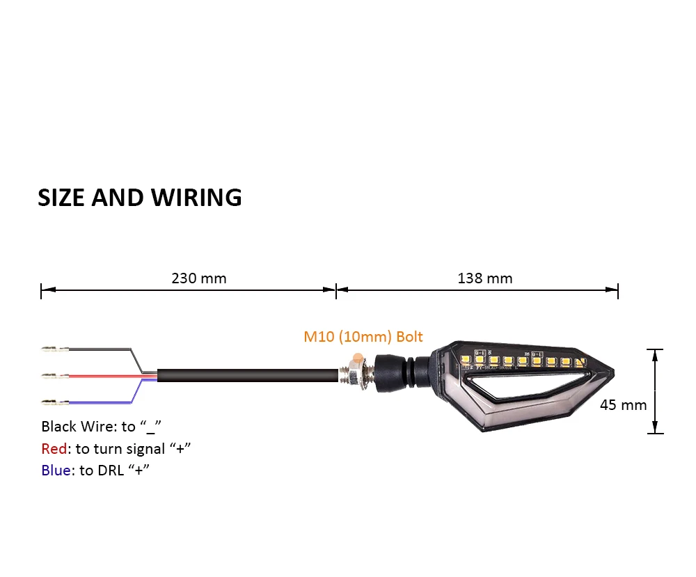 Универсальный светодиодный указатель поворота для мотоцикла 12 В suzuki gsf triumph tiger 1050