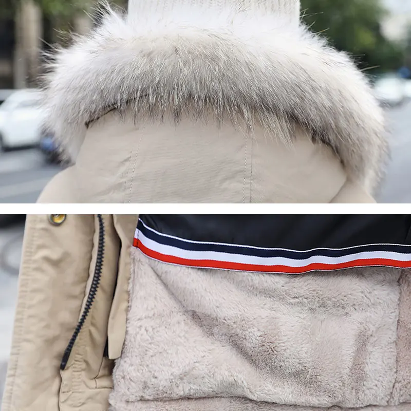 

Women Padded Jacket Thick Winter Clothes Plus Velvet Cotton Liner Parker Korean Loose Windproof Warm Outerwear Female Coat DH143
