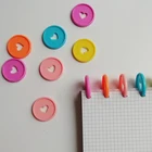 50 шт красочные сердца Переплет пластиковый диск Пряжка 35 мм переплет Кольца Грибное отверстие свободный лист кольцо Круглый обруч DIY переплет ноутбук