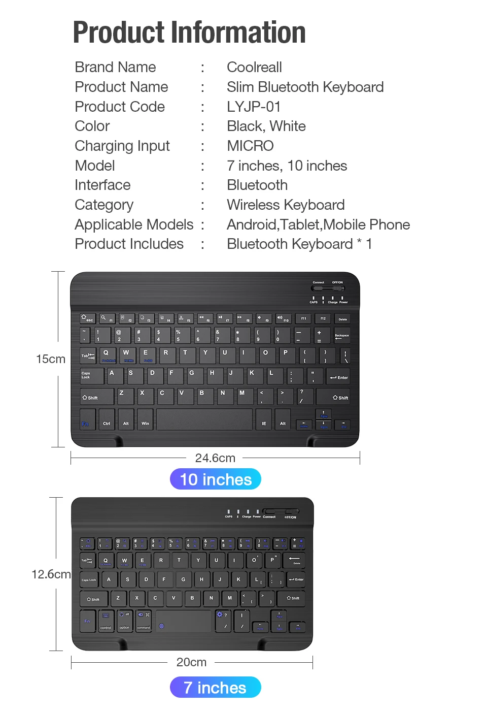Coolreall Беспроводная клавиатура для IOS Ipad Android планшетный ПК Windows Bluetooth клавиатура Ipad Bluetooth клавиатура для iPhone samsung