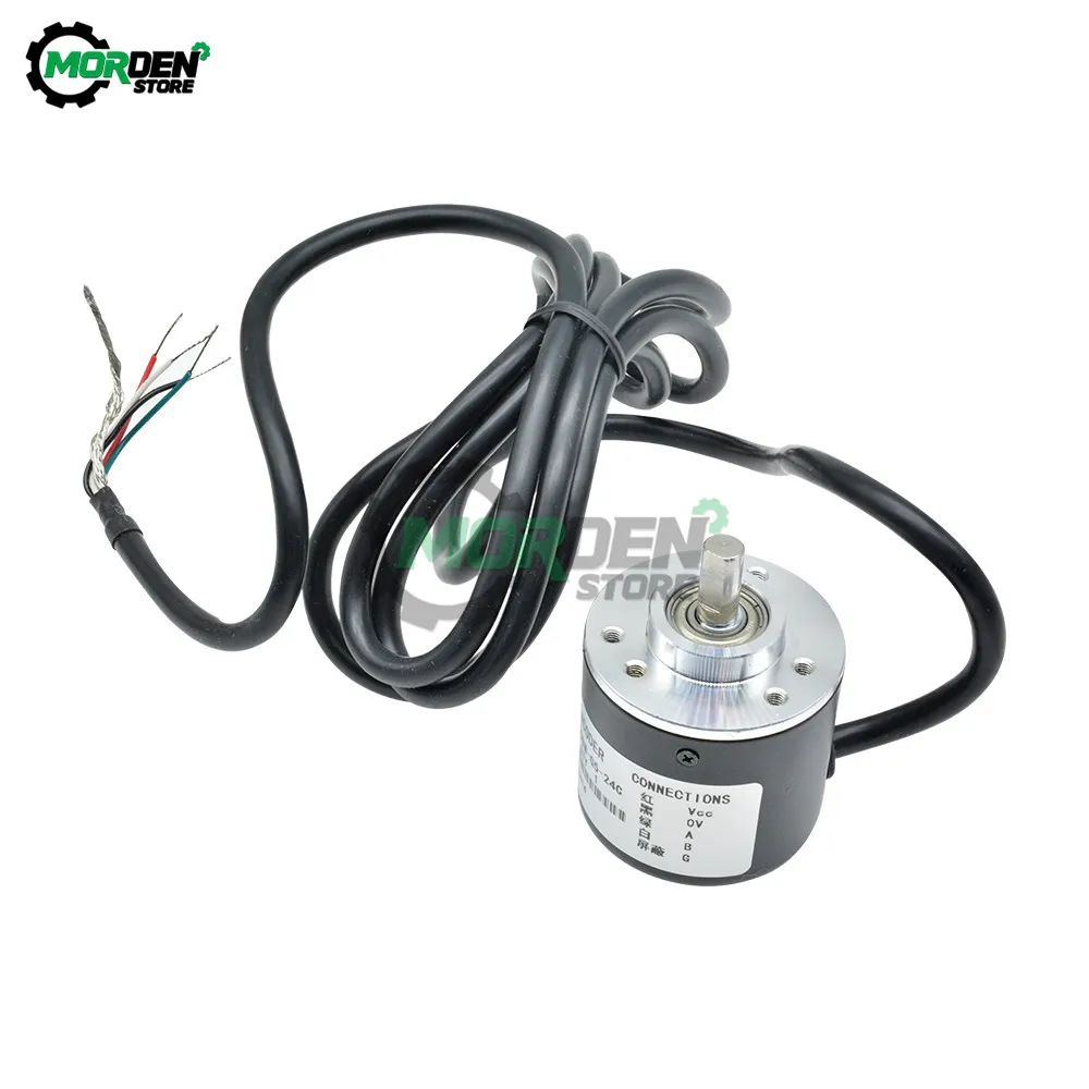 360 Pulse 600 Incremental Optical Rotary Encoder AB Two-phase Cable Circuit NPN Open Collector Output DC 5-24V | Инструменты