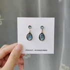 Геометрические длинные темпераментные Серьги Аксессуары для девушек Модный рисунок с кристаллами в стиле ретро серьги-гвоздики с эпоксидной смолой для женщин ювелирные изделия