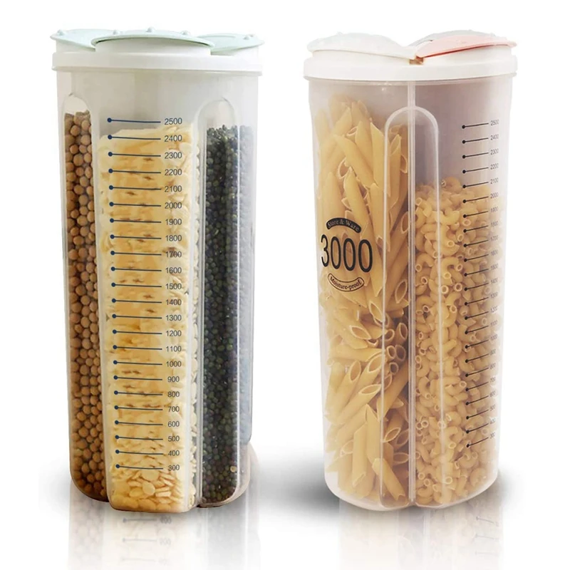 

Airtight Kitchen Food Storage Containers 3L/102 Oz, Plastic Containers with Easy Lock Lids,Kitchen Pantry Organization