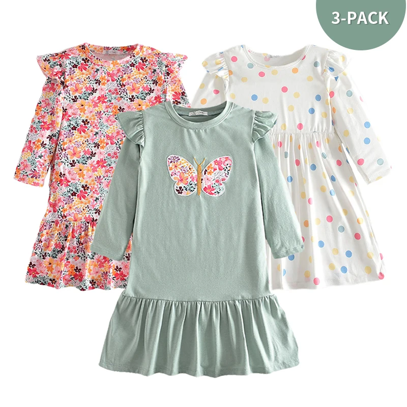 

Bear Leader Kids Girls Princess Casual Dresses New Fashion Baby Girl Korean Princess Vestidos Chidlren Ruffles Clothes 3-7 Years