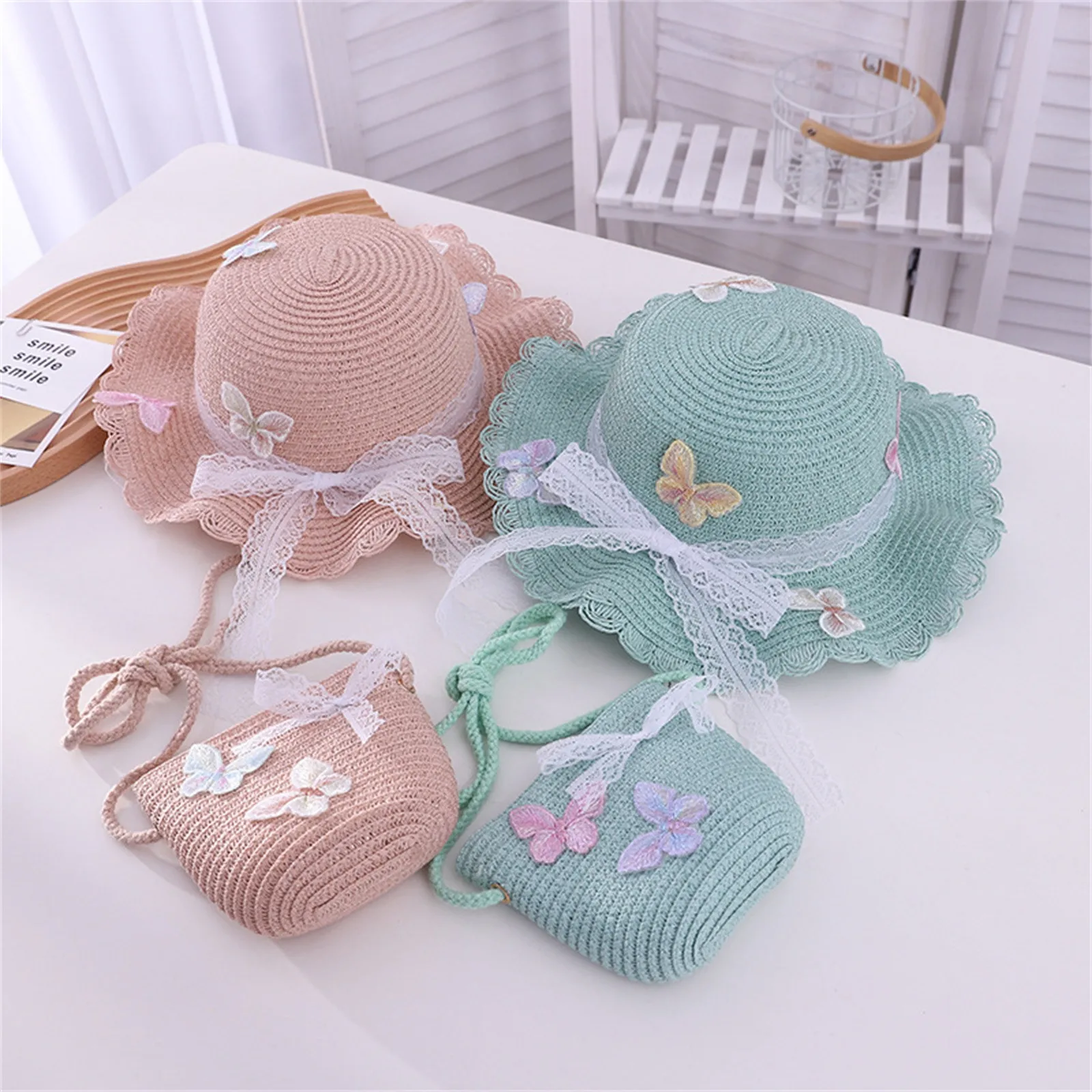 Бабочка для маленького мальчика летняя детская соломенная шляпа От 2 до 6 лет