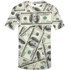 Футболка мужская с надписью долларов, футболка в готическом стиле с объемным рисунком, забавная футболка, мужская одежда в стиле хип-хоп, новинка 2021, летний топ