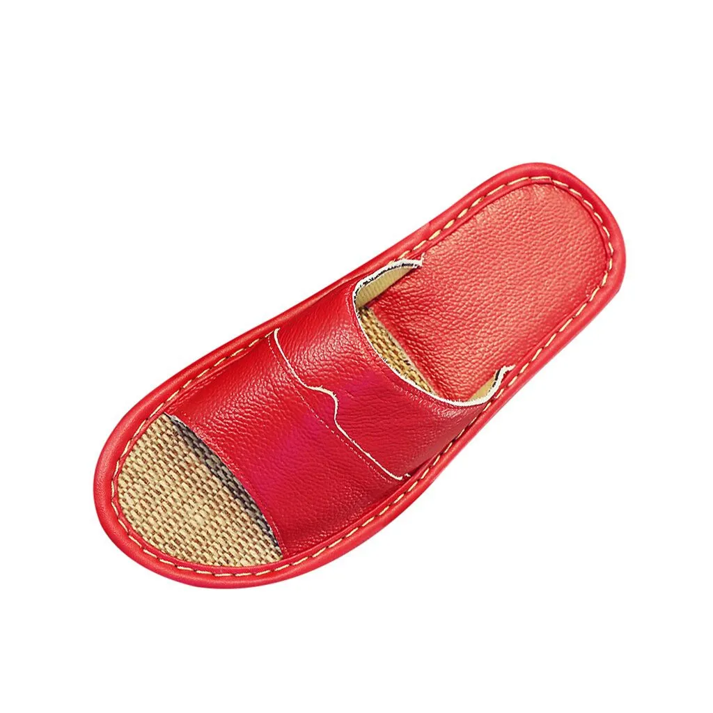 Тапочки женские домашние с открытым носком летние сандалии в ретро стиле Дамская