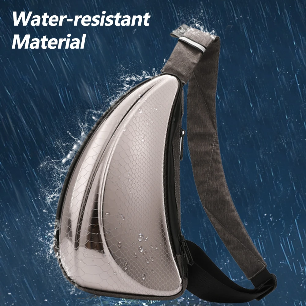 Сумка слинг через плечо водонепроницаемый дорожный нагрудной рюкзак с USB портом