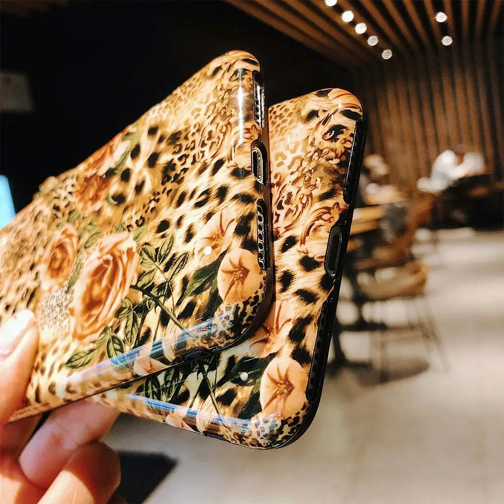 KISS чехол Леопардовый цветочный для телефона iPhone XR XS MAX X 7 8 шаблон s 6 6S Plus мягкие