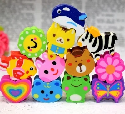 

Children learn stationery wholesale cartoon creative award cute animal rubber eraser 50 small rubber T