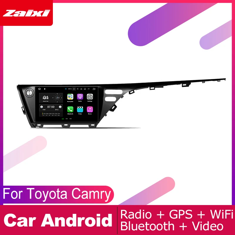 Автомагнитола ZaiXi 2 DIN с GPS навигацией Navi для Toyota Camry 2018 ~ 2019 мультимедийная система