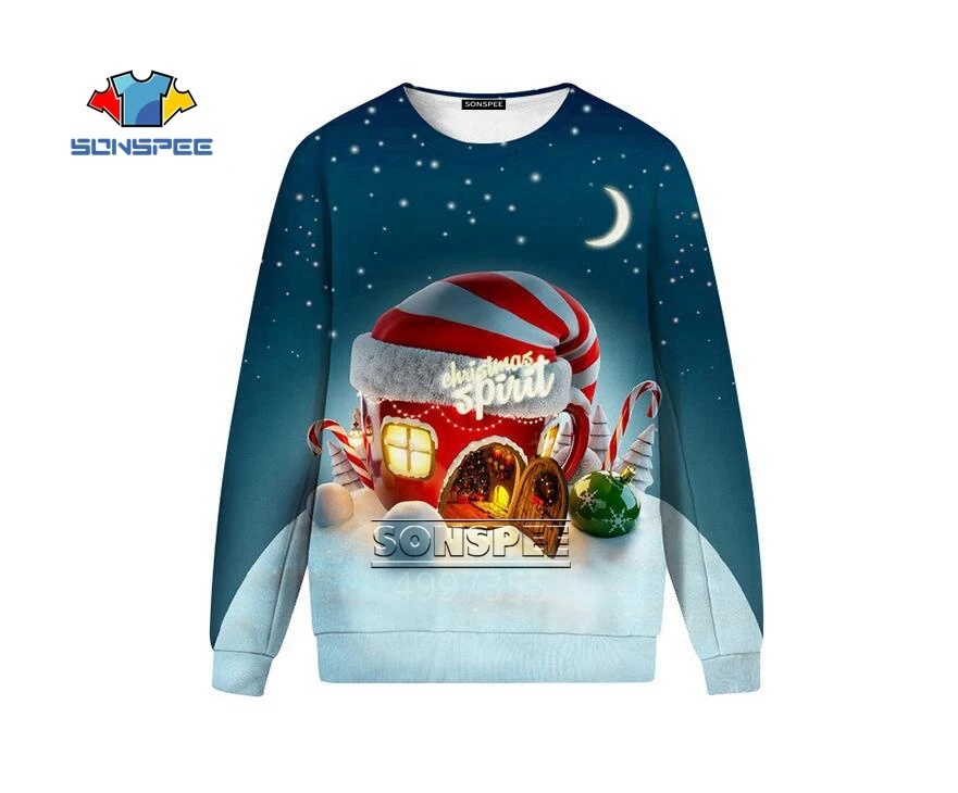 SONSPEE/синие детские рождественские шапки с 3D принтом для взрослых и родителей