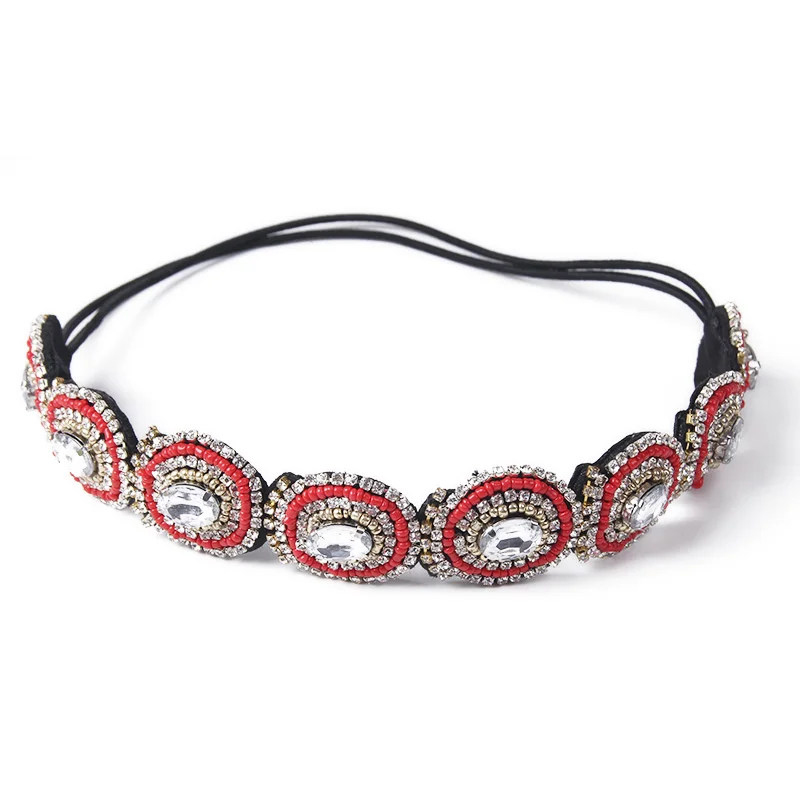 Ручная работа геометрические эффектные повязки для женщин эластичные резиновые головные уборы лучшие