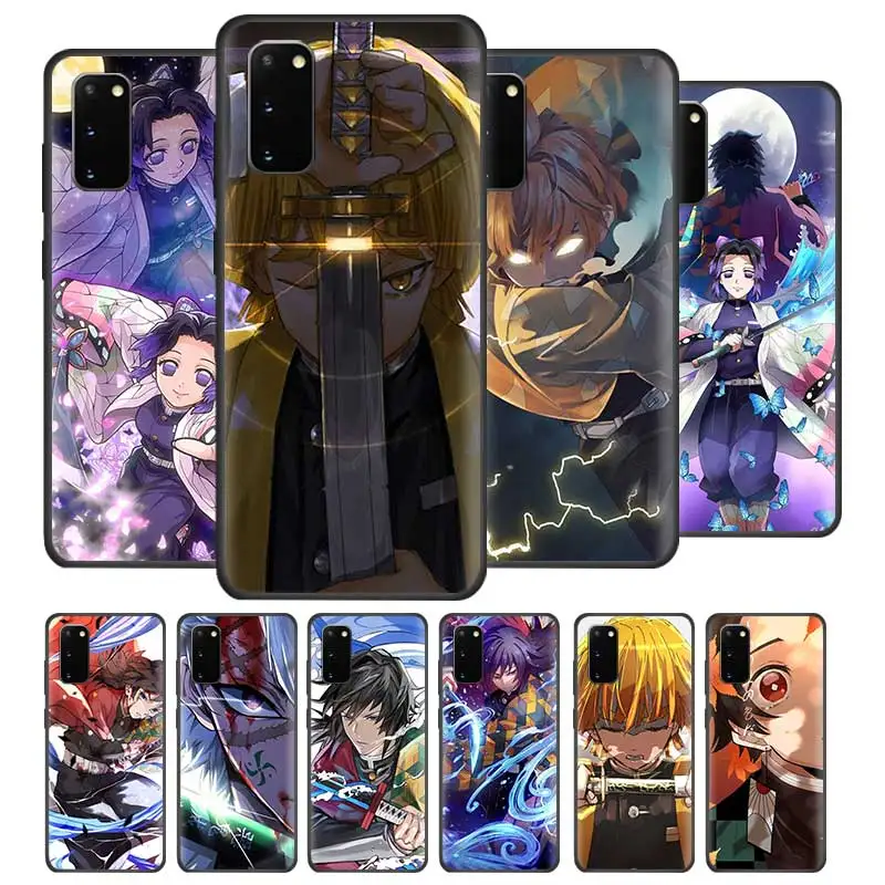 Аниме Demon Slayer Kimetsu no Yaiba чехлы для Samsung Galaxy S20 Ultra S10 5G S10e S9 S8 Plus Note 10 Lite 9 черный мягкий