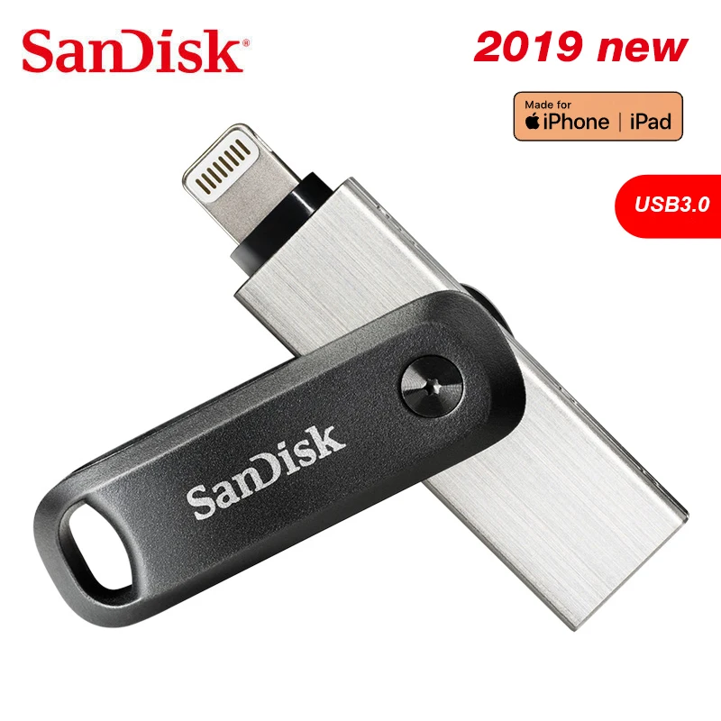 SanDisk iXpand флэш-накопитель Go USB 3 0 OTG 128 ГБ 256 Lightning на металлический флеш-накопитель