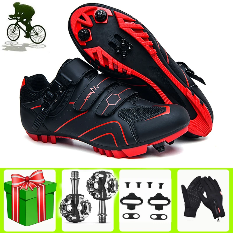 Кроссовки для мужчин и женщин спортивная обувь езды на горном велосипеде черные