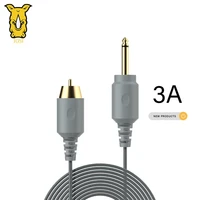 premium quality 3a tattoo clip cord 2m soft fireproof silicone rca connector cable for tattoo machine