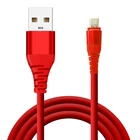 Жидкий силиконовый кабель Micro USB и кабель Type-C 3A, кабель для быстрой зарядки Samsung Xiaomi, кабель для передачи данных Type-C для Xiaomi Redmi Note 8