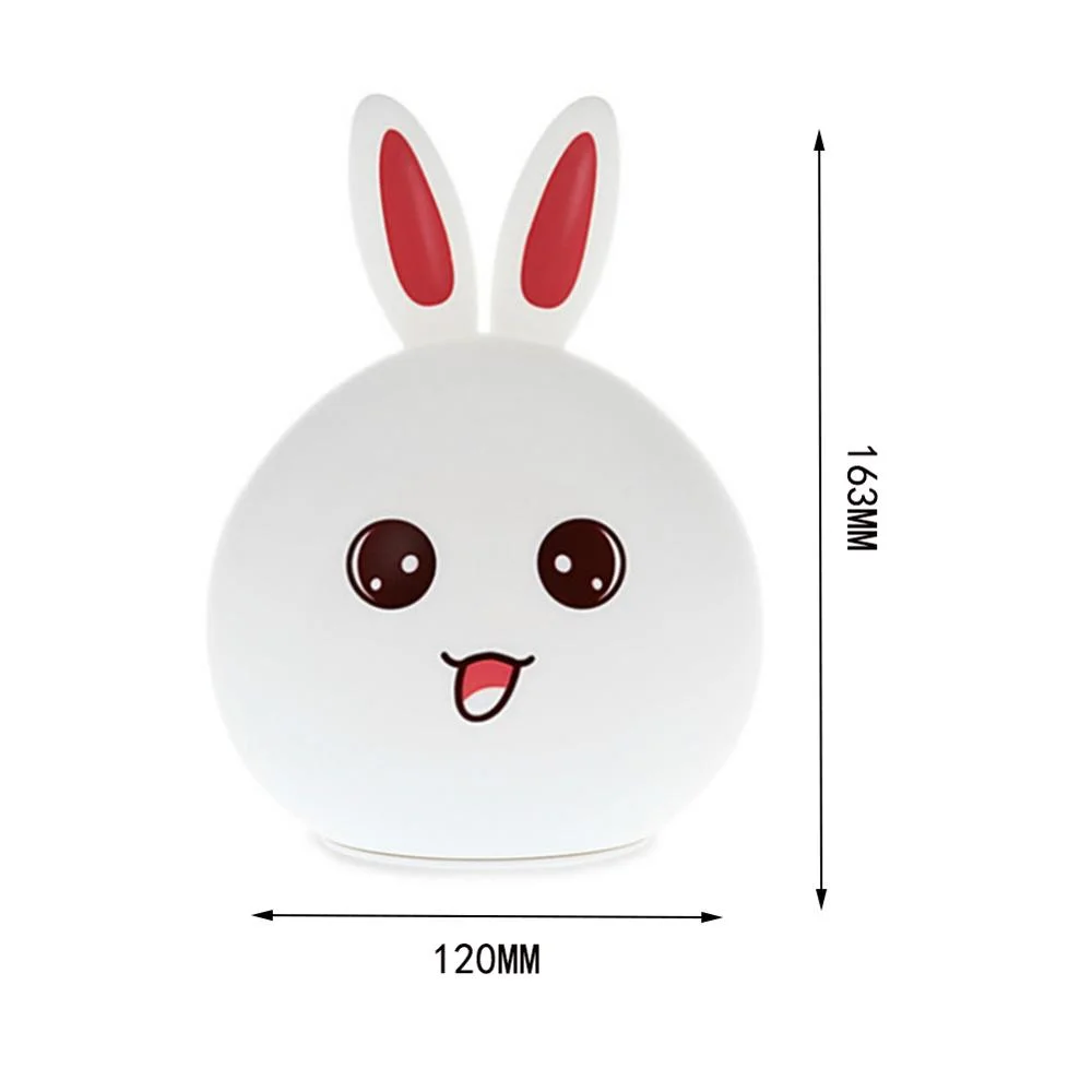 

Led Rabbit Night Light USB for Children Baby Kids Gift Animal Cartoon Decorative Lamp Bedside Bedroom Living Room