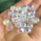 Высококлассные импортные Австрийские Стеклянные Диско Круглые граненые бусины AB цвета 8 мм, аксессуары для рукоделия