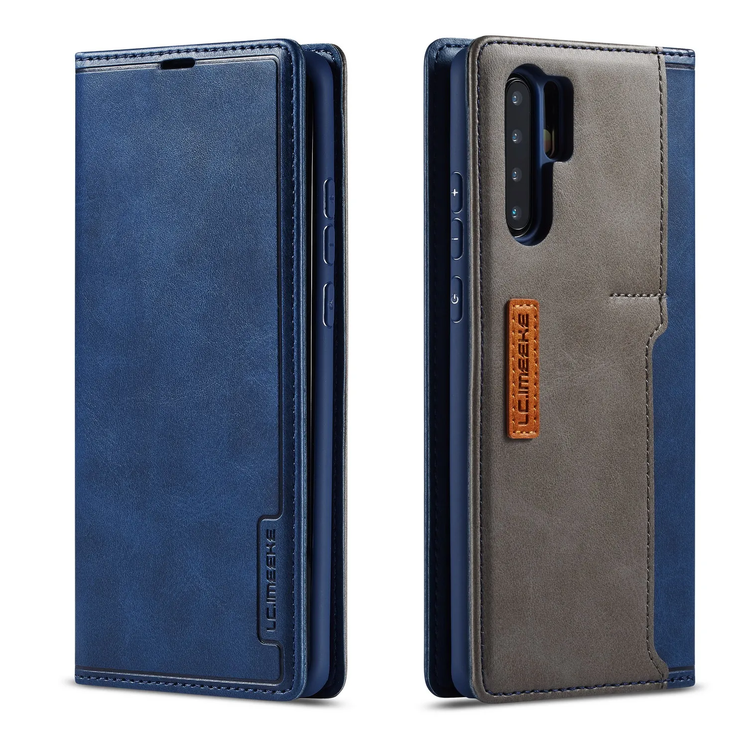 Чехол для huawei P30 Pro, откидной Чехол для huawei P20 Pro P30 Lite, слот для Nano Pin, подставка для карт, кожаный флип-чехол, чехол - Цвет: Синий