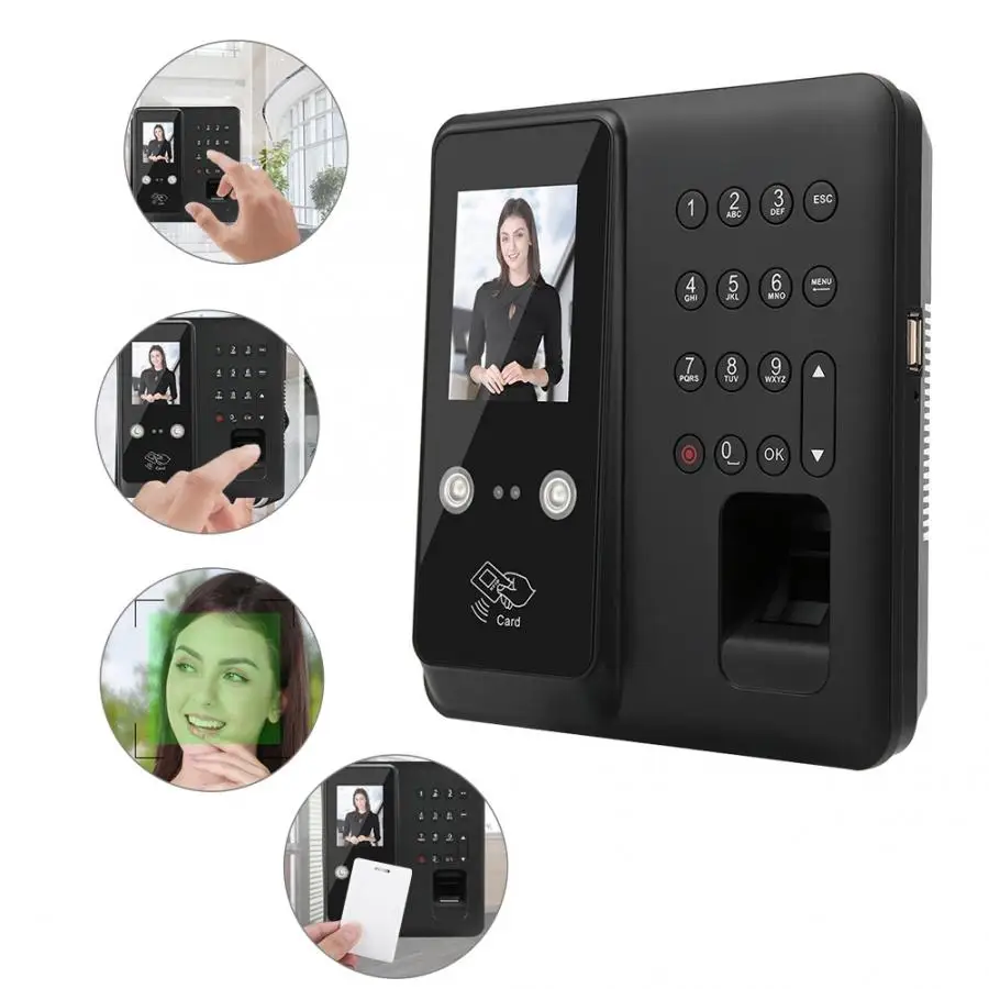 125 дюйма TFT TCP/IP 100 кГц идентификация по отпечатку пальца лица RFID карта Пароль