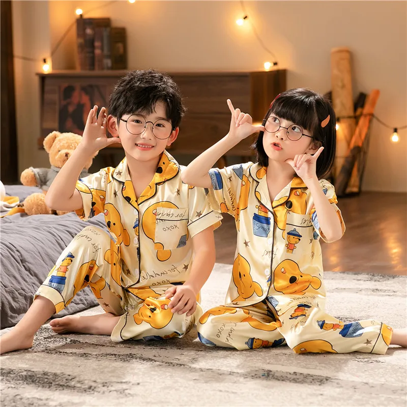 Наряды с героями мультфильмов для маленьких мальчиков и девочек шелковые топы