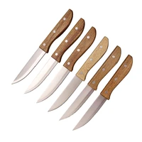 stainless steel steak highly resistant and durable knife set for 4 dinnerware with wood steak knifes gift box set